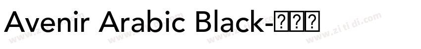 Avenir Arabic Black字体转换